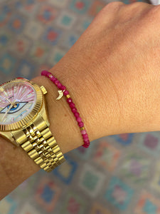 Personalized beads bracelet with hebrew letters