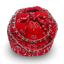 Load image into Gallery viewer, Bandana bucket bag red