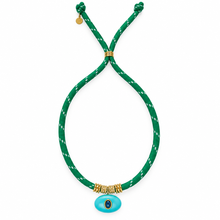 Load image into Gallery viewer, Lucky eye lace necklace green