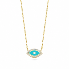 Load image into Gallery viewer, Lucky eye necklace turquoise