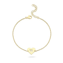 Load image into Gallery viewer, Lucky חי CHAI bracelet heart