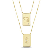 Load image into Gallery viewer, Scapolario Double necklace Chai &amp; Eye