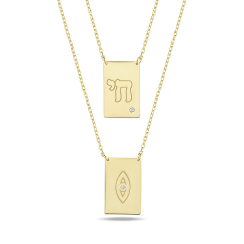 Scapolario Double necklace Chai & Eye