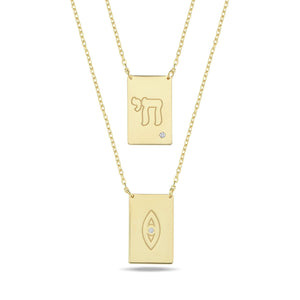 Scapolario Double necklace Chai & Eye
