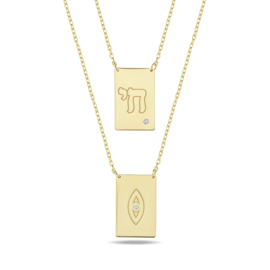 Scapolario Double necklace Chai & Eye