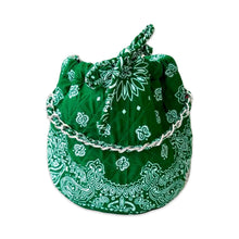 Load image into Gallery viewer, Bandana bucket bag green