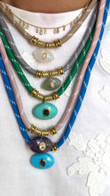 Load image into Gallery viewer, Lucky eye lace necklace purple