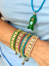 Load image into Gallery viewer, Braided bracelet luxury small green