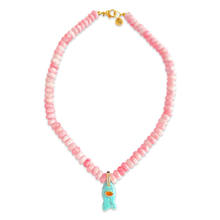 Load image into Gallery viewer, Short beads necklace with lucky fish rose turquoise