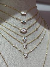 Load image into Gallery viewer, Lucky eye necklace white