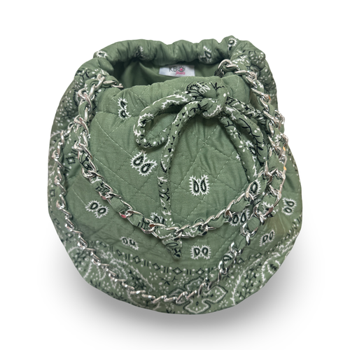 Bandana bucket bag sage green