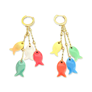 Lucky fish charms earrings