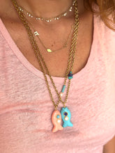 Load image into Gallery viewer, Capri fish necklace medium turquoise