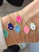 Load image into Gallery viewer, Lucky Hamsa bracelet baby blue