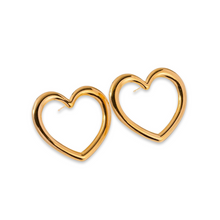 Load image into Gallery viewer, Maxi Hearts earrings gold