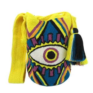 Mochilla large eye bag yellow