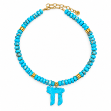 Load image into Gallery viewer, Luxury CHAI beads necklace turquoise