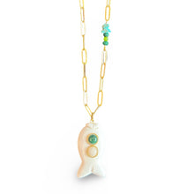 Load image into Gallery viewer, Capri fish necklace medium white coral