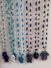 Load image into Gallery viewer, Necklace lucky hamsa blue lapis