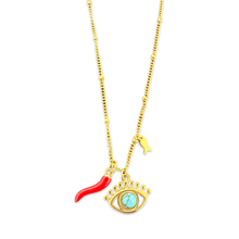 Load image into Gallery viewer, Necklace mixed lucky charms 🧿🌶️