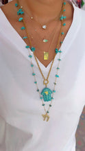 Load image into Gallery viewer, Necklace lucky hamsa CHAI turquoise