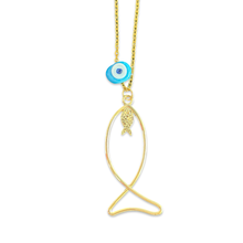 Load image into Gallery viewer, Lucky giant fish beads necklace