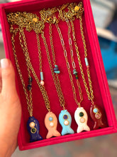 Load image into Gallery viewer, Capri fish necklace medium turquoise
