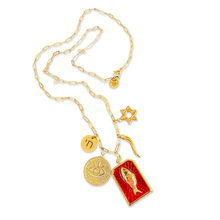 Load image into Gallery viewer, Necklace mixed lucky charms red