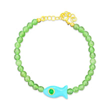Load image into Gallery viewer, Capri bracelet fish green turquoise
