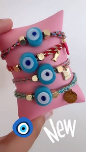 Mykonos eye bracelet red