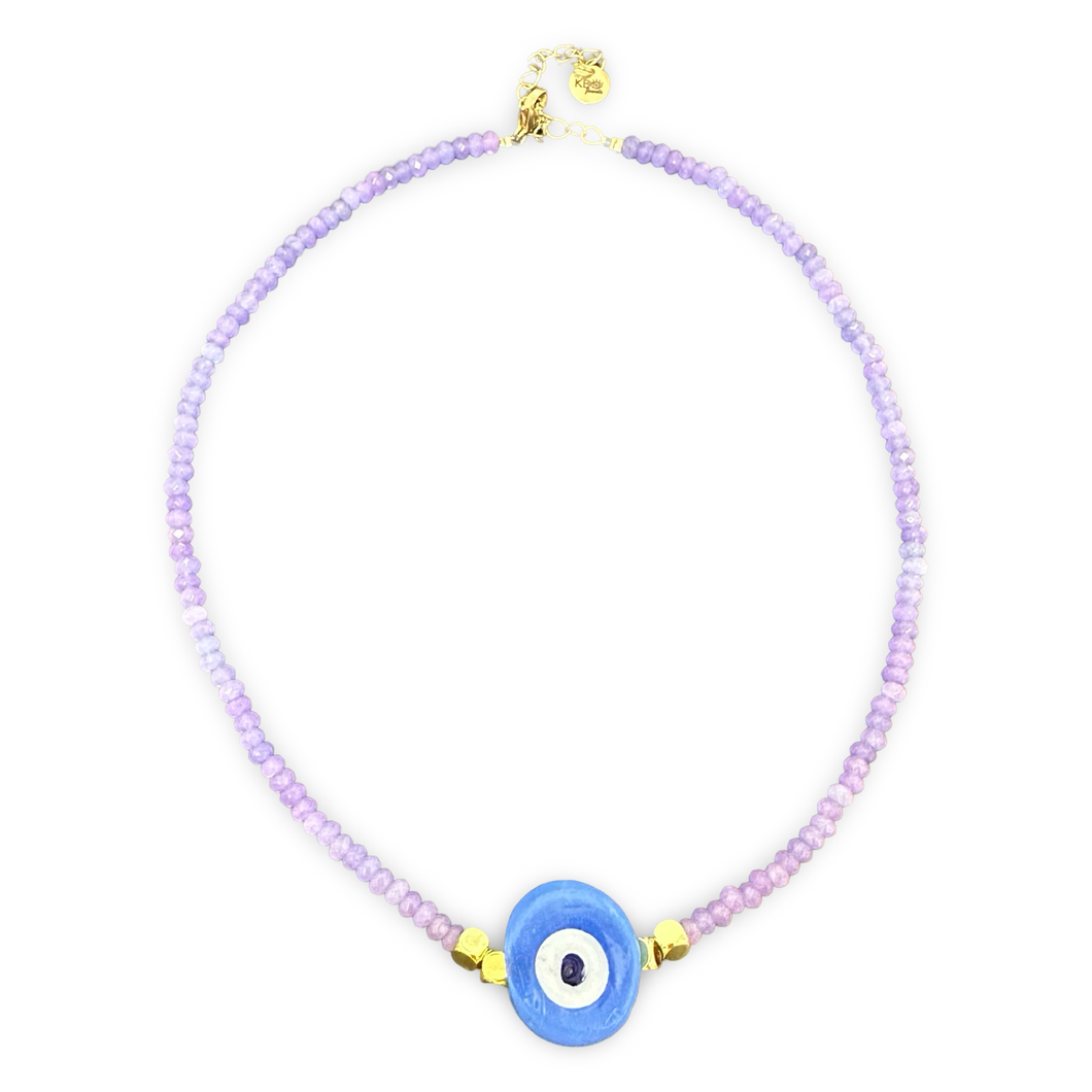 Amethyst Eye beads necklace