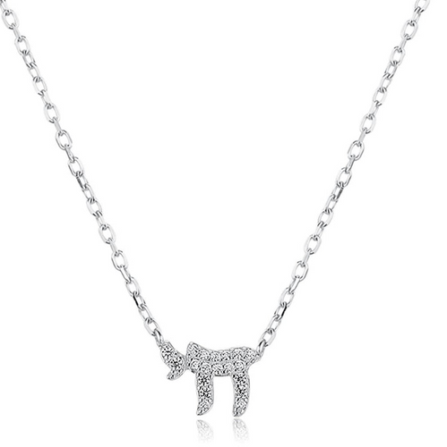 Lucky חי CHAI necklace silver diam mini