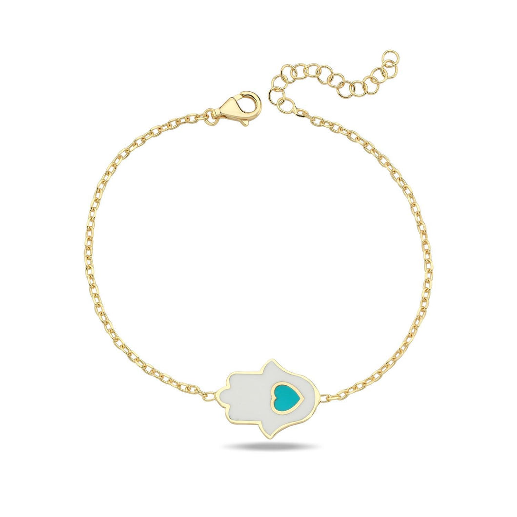 Lucky Hamsa bracelet white