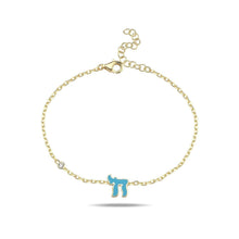 Load image into Gallery viewer, Lucky חי CHAI bracelet mini baby blue