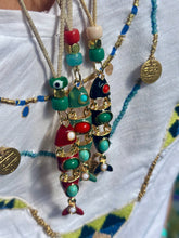 Load image into Gallery viewer, Lucky cabochon fish necklace black