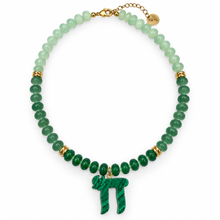 Load image into Gallery viewer, Luxury CHAI beads necklace green malachite