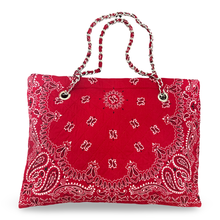 Load image into Gallery viewer, Bandana book bag red