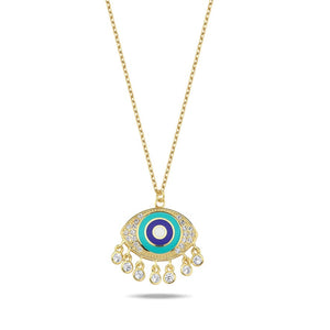 Long Lucky eye necklace