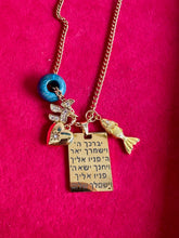 Load image into Gallery viewer, Lucky charms Necklace Kohanim blue