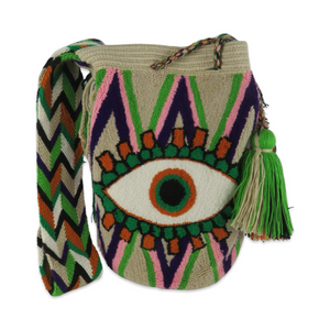Mochilla large eye bag green