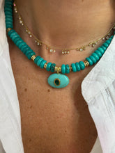 Load image into Gallery viewer, Lucky eye beads necklace turquoise
