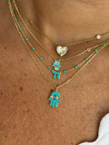 Lucky חי dots necklace color