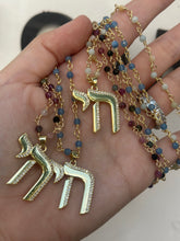 Load image into Gallery viewer, Lucky חי CHAI beads necklace long