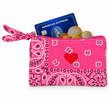 Load image into Gallery viewer, Bandana mini coin purse fuxia ❤️