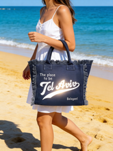 Load image into Gallery viewer, Beach Bag TEL AVIV navy