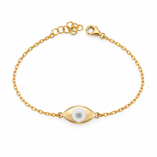 Load image into Gallery viewer, Lucky eye bracelet goldie white
