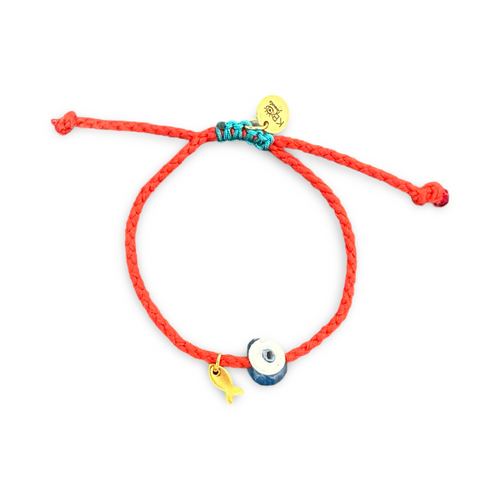 Mini Santorini eye bracelet red