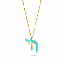 Load image into Gallery viewer, Lucky Chai midi necklace turquoise