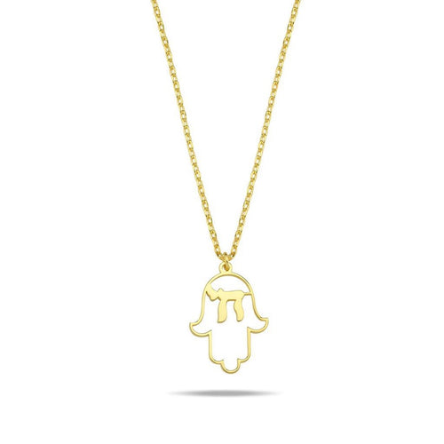 Lucky Hamsa necklace CHAI