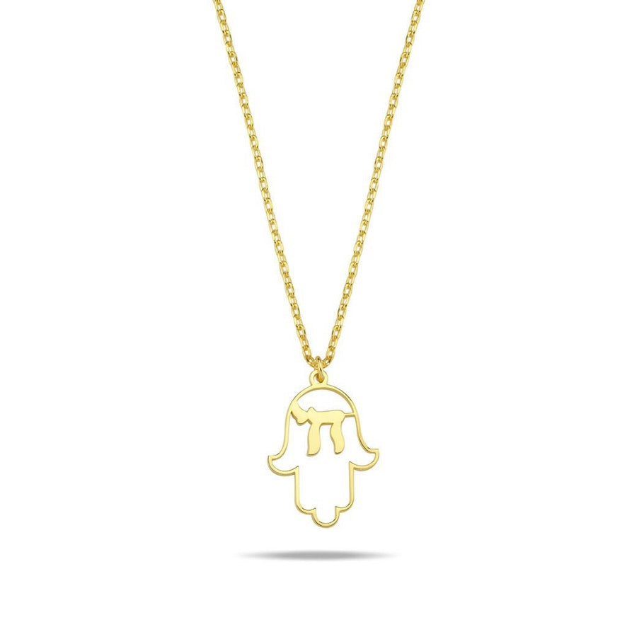 Lucky Hamsa necklace CHAI